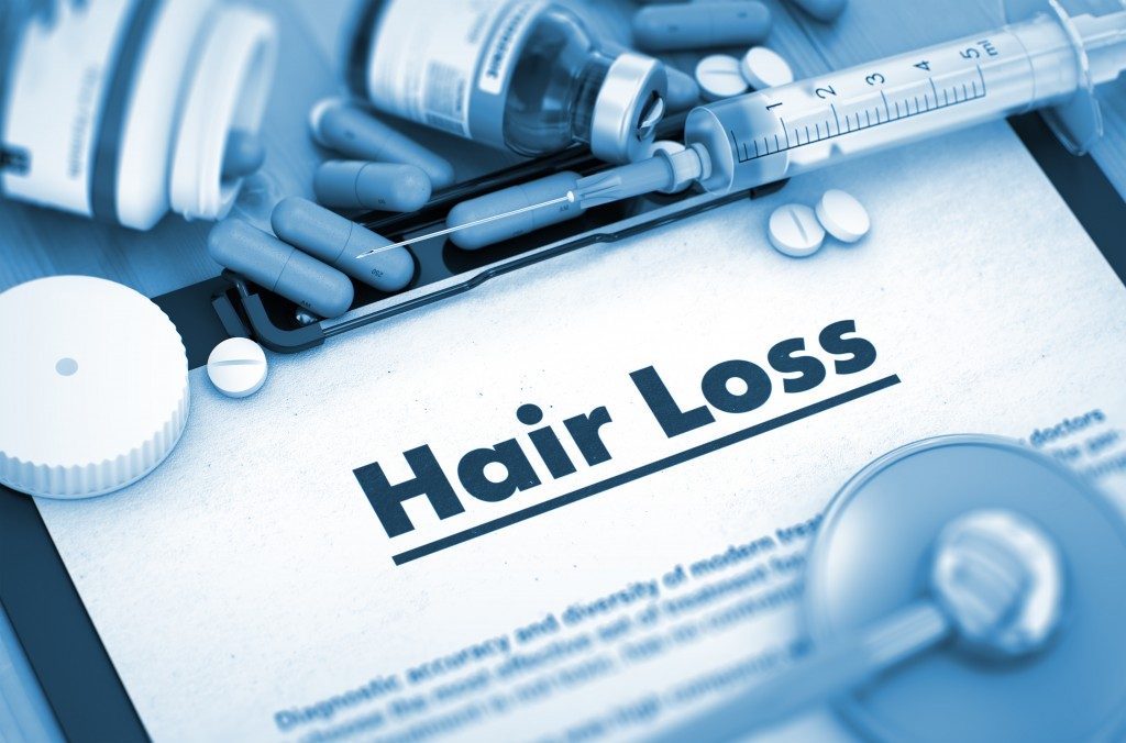 Hair loss medical concept