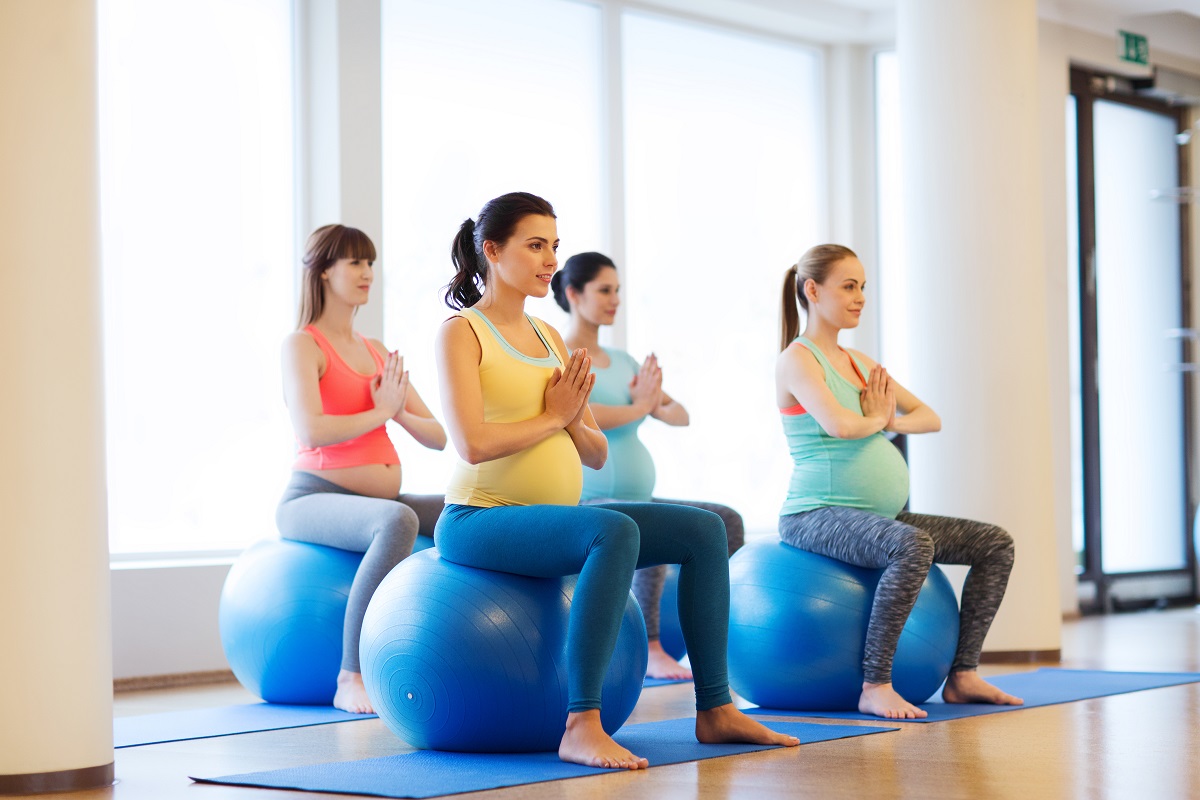 women doing yoga