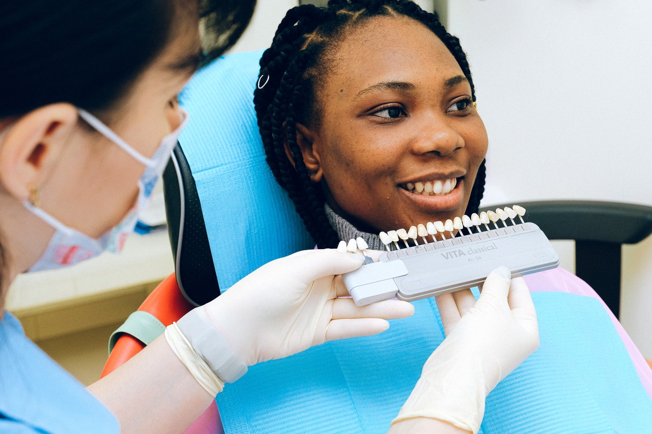 woman getting dental treatment