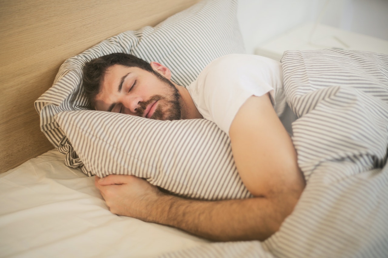 man sleeping peacefully