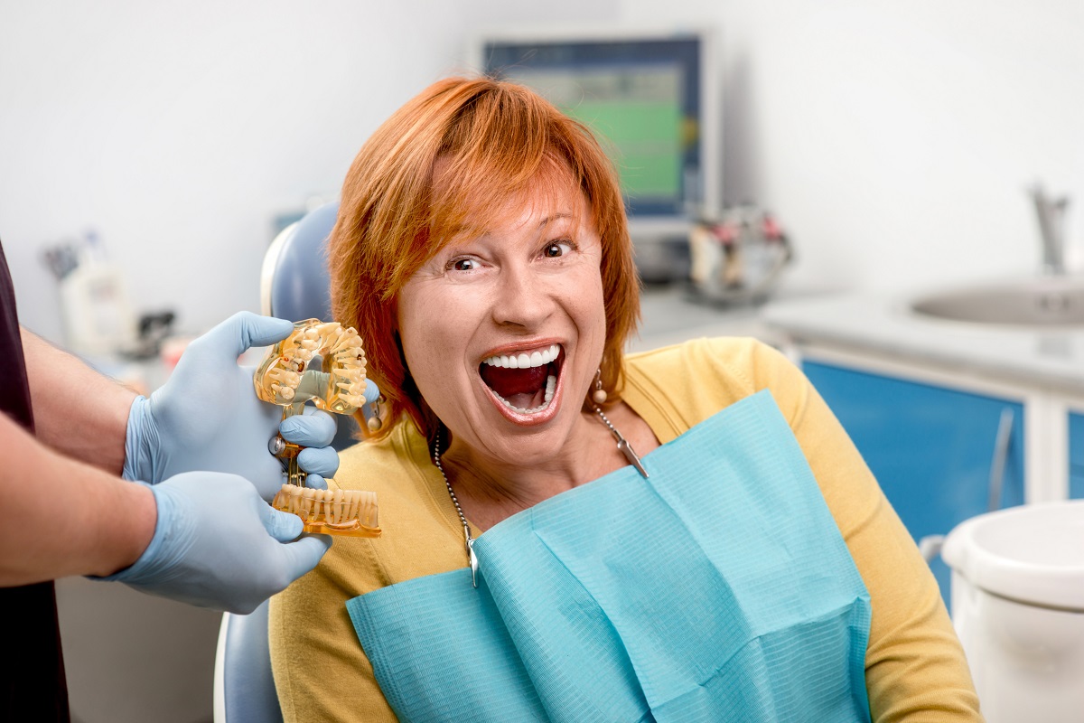 woman sitting in the dental office