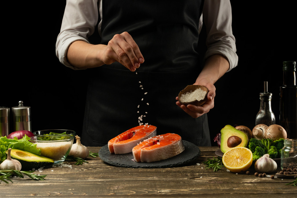 man cooking in the kitchen